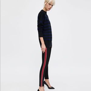 ZARA Red Side Stripe Leggings